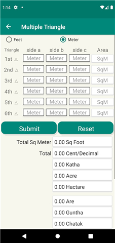 Calculator For Land: All Shape screenshot