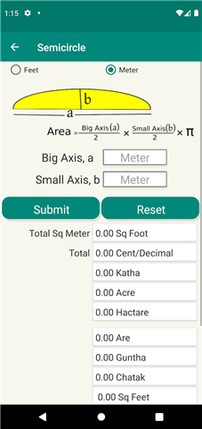 Calculator For Land: All Shape screenshot