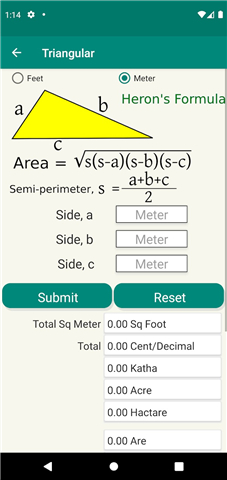 Calculator For Land: All Shape screenshot