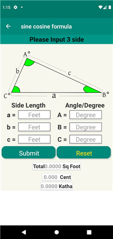 Calculator For Land: All Shape screenshot