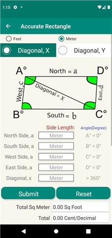 Calculator For Land: All Shape screenshot