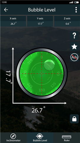 Inclinometer with Bubble Level screenshot