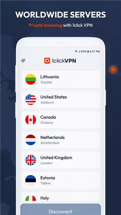 1clickVPN screenshot