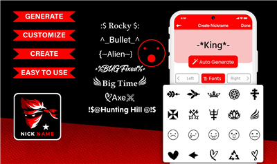 Stylish Nickname Generator App screenshot
