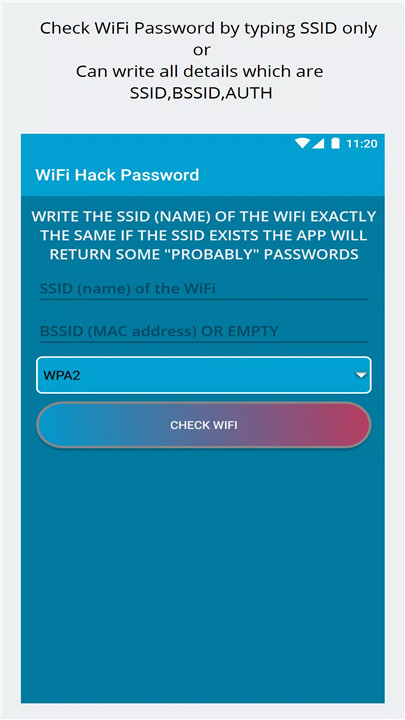 Wifi Hack Password screenshot