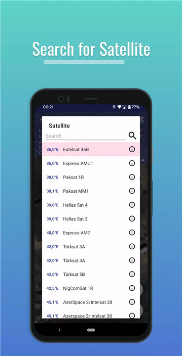 SatFinder screenshot