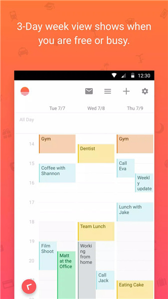 Sunrise Calendar screenshot