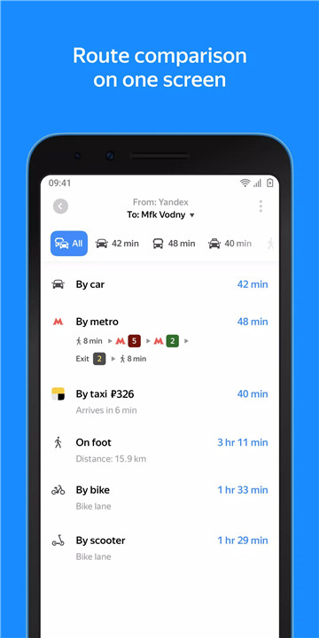 Yandex Maps and Navigator screenshot