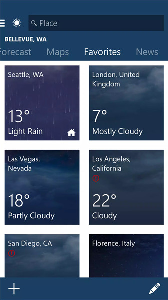 MSN Weather screenshot