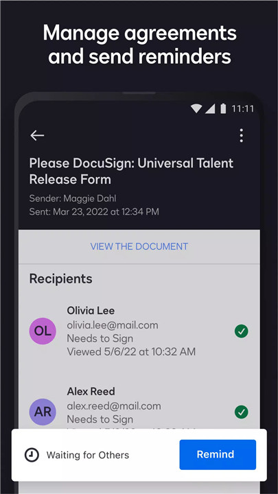 DocuSign screenshot