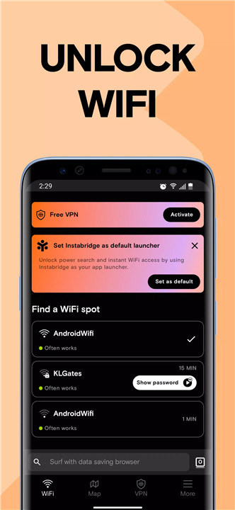 WiFi Password Map Instabridge screenshot