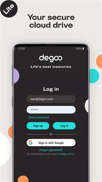 Degoo Lite: 20 GB Cloud Drive screenshot