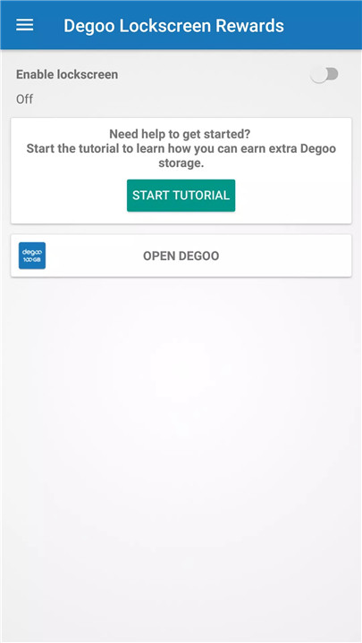 Degoo Lockscreen Rewards screenshot