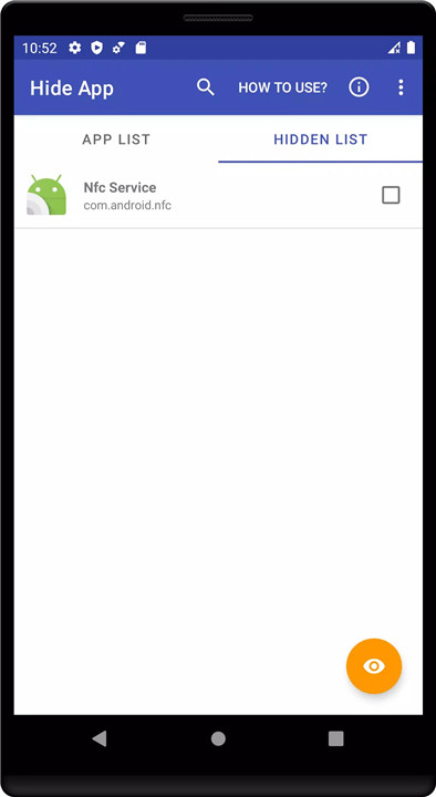 Hide Application screenshot