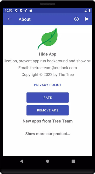 Hide Application screenshot