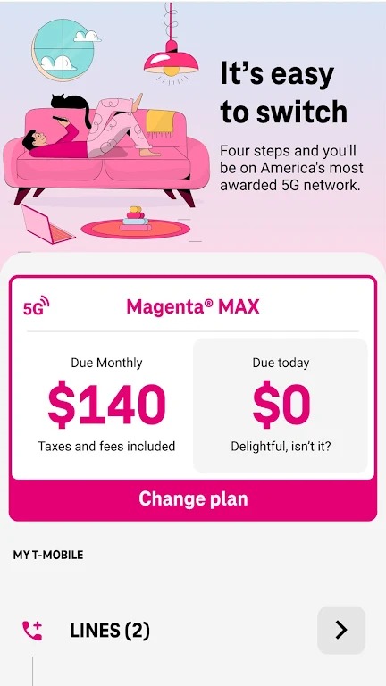 T-Mobile screenshot