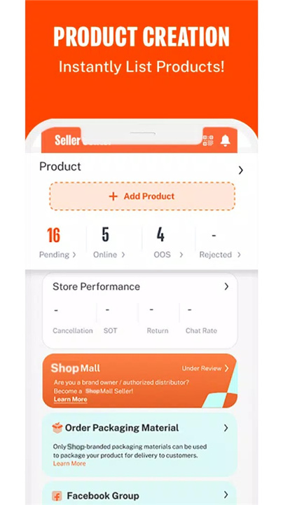 Shop Seller Center screenshot