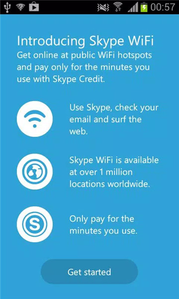 Skype WiFi screenshot