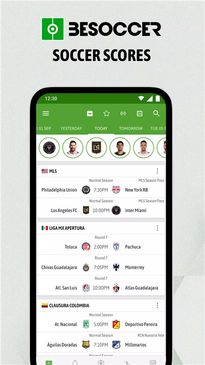 BeSoccer screenshot