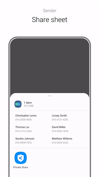 Private Share screenshot