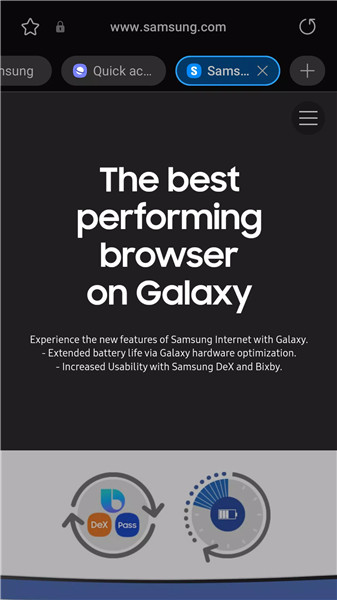 Samsung Internet Browser screenshot