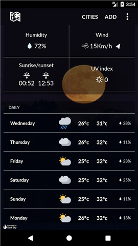 Sri Lanka weather screenshot