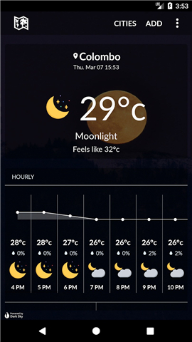 Sri Lanka weather screenshot