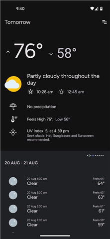 Weather + Forecast screenshot