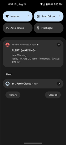 Weather + Forecast screenshot