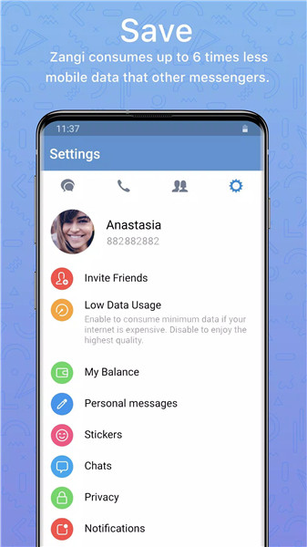 Zangi screenshot