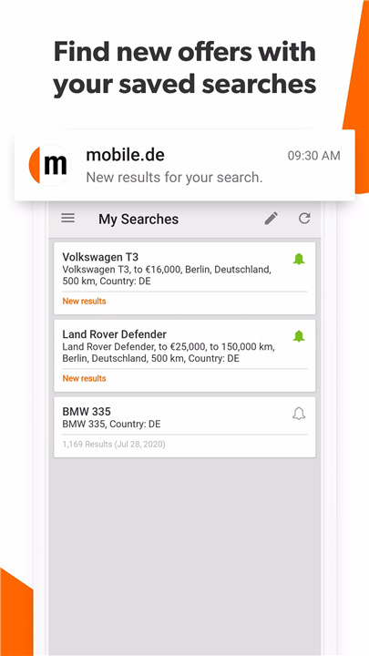 mobile.de - car market screenshot