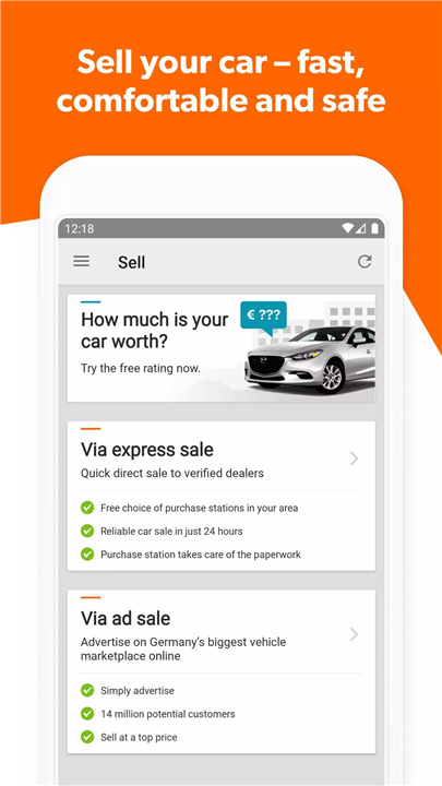 mobile.de - car market screenshot