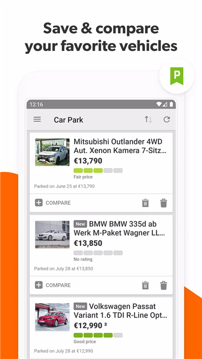 mobile.de - car market screenshot