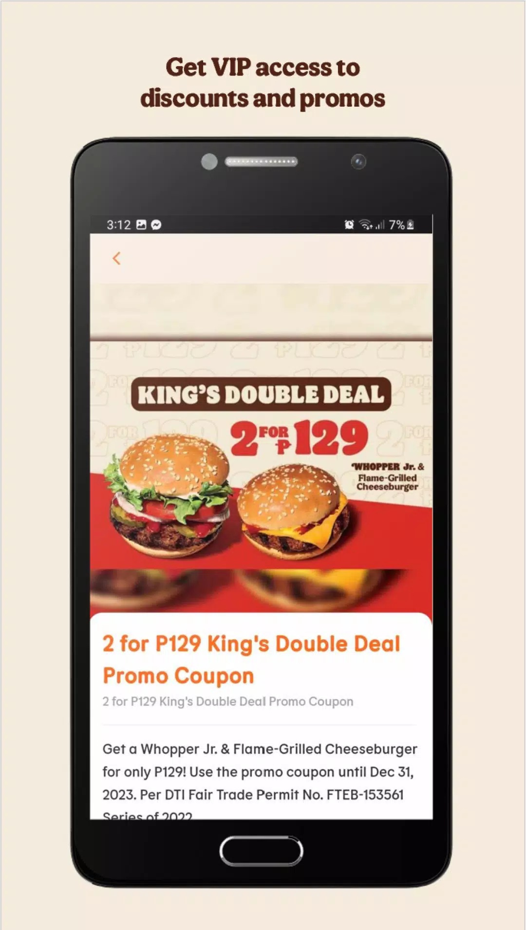 Burger King Philippines screenshot