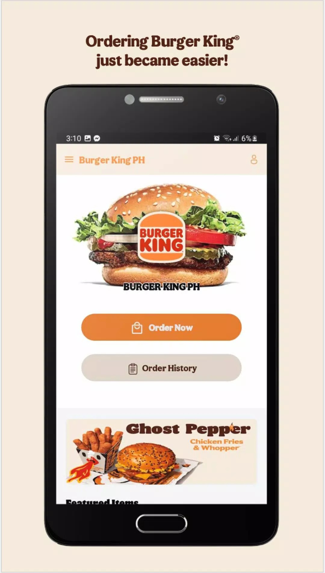 Burger King Philippines screenshot