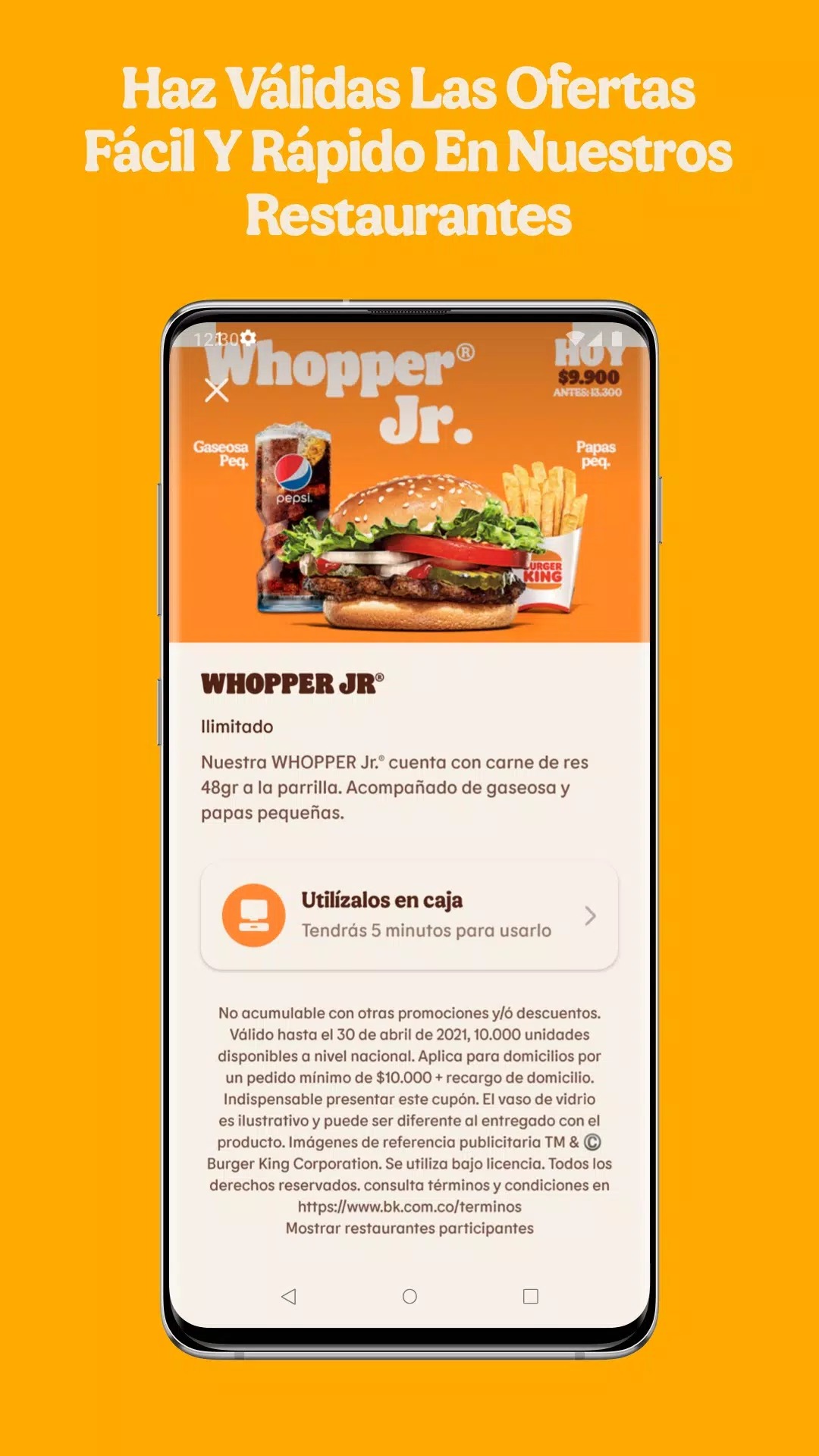 Burger King Colombia screenshot