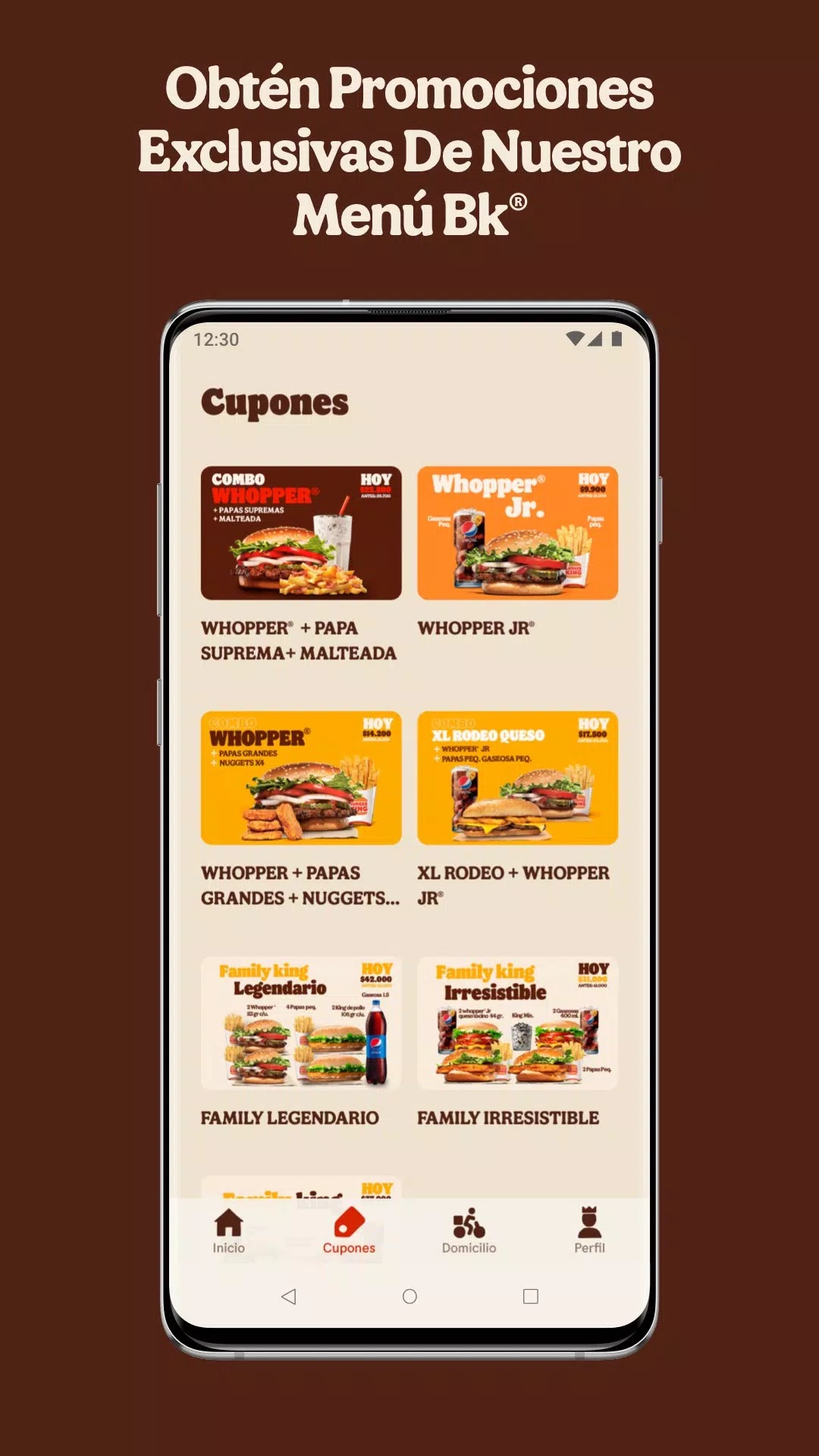 Burger King Colombia screenshot