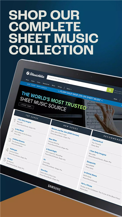 Musicnotes screenshot