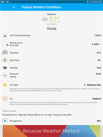 Weather data & microclimate screenshot