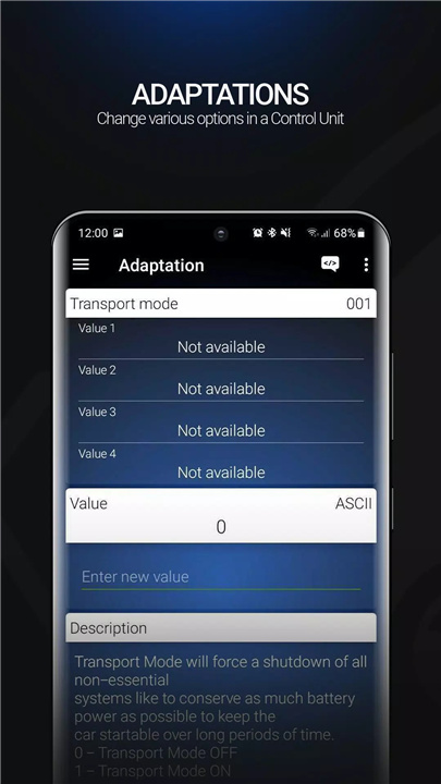 OBDeleven VAG car diagnostics screenshot