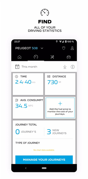 MYPEUGEOT APP screenshot