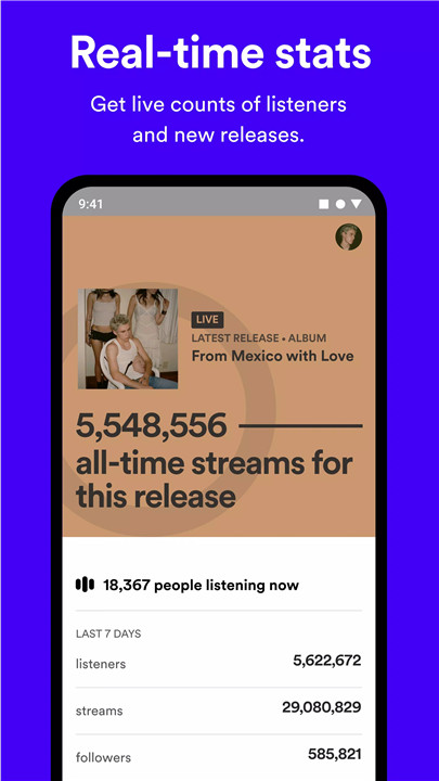 Spotify for Artists screenshot