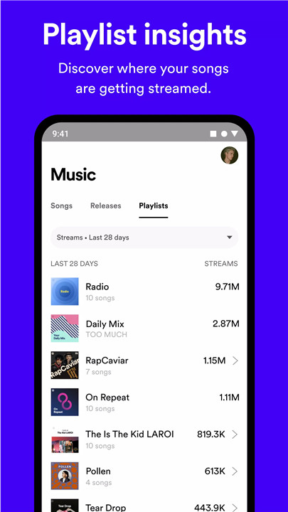 Spotify for Artists screenshot