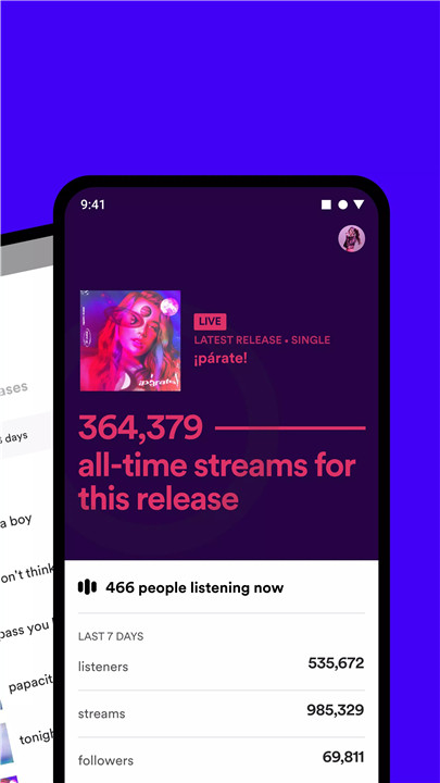 Spotify for Artists screenshot