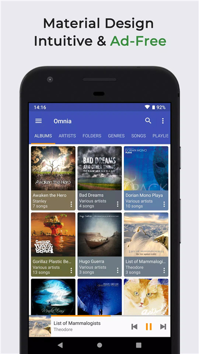 Omnia Music Player screenshot