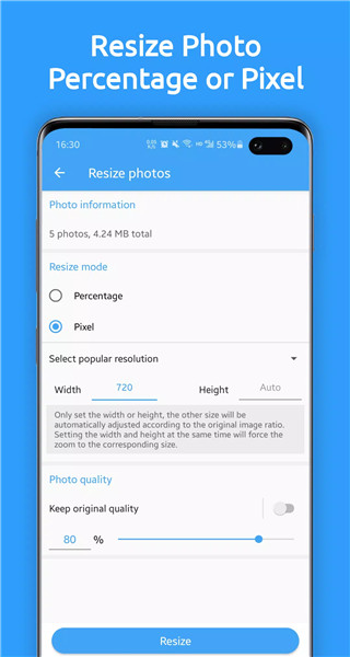 Photo Compressor and Resizer screenshot