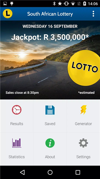 SA Lotto & Powerball Results screenshot