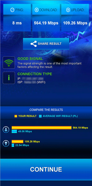 V-SPEED Speed Test screenshot