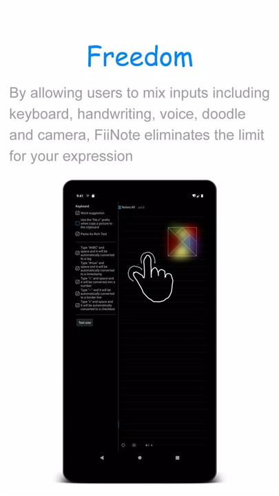 FiiNote, note everything screenshot