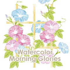 Watercolor Morning Glories